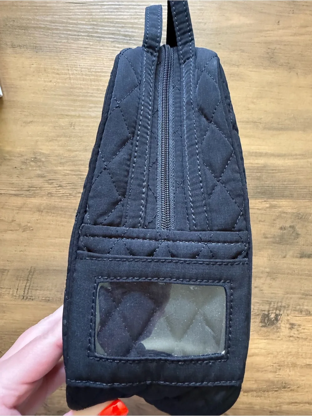 Vera Bradley Quilted Black Mini Backpack Crossbody - Picture 2 of 5